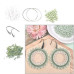 DIY kit pendientes redondos - Verde menta - plata